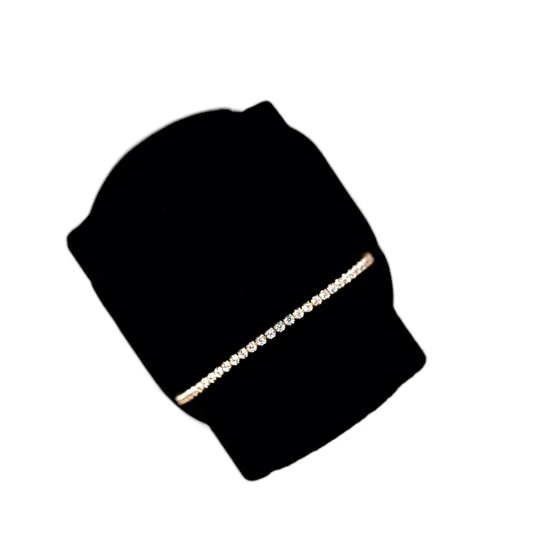 CHOKER RIVIERA FINO COM ZIRCONIA CRISTAL REGULAVEL SISTEMA GRAVATINHA - BANHADO A OURO 18K