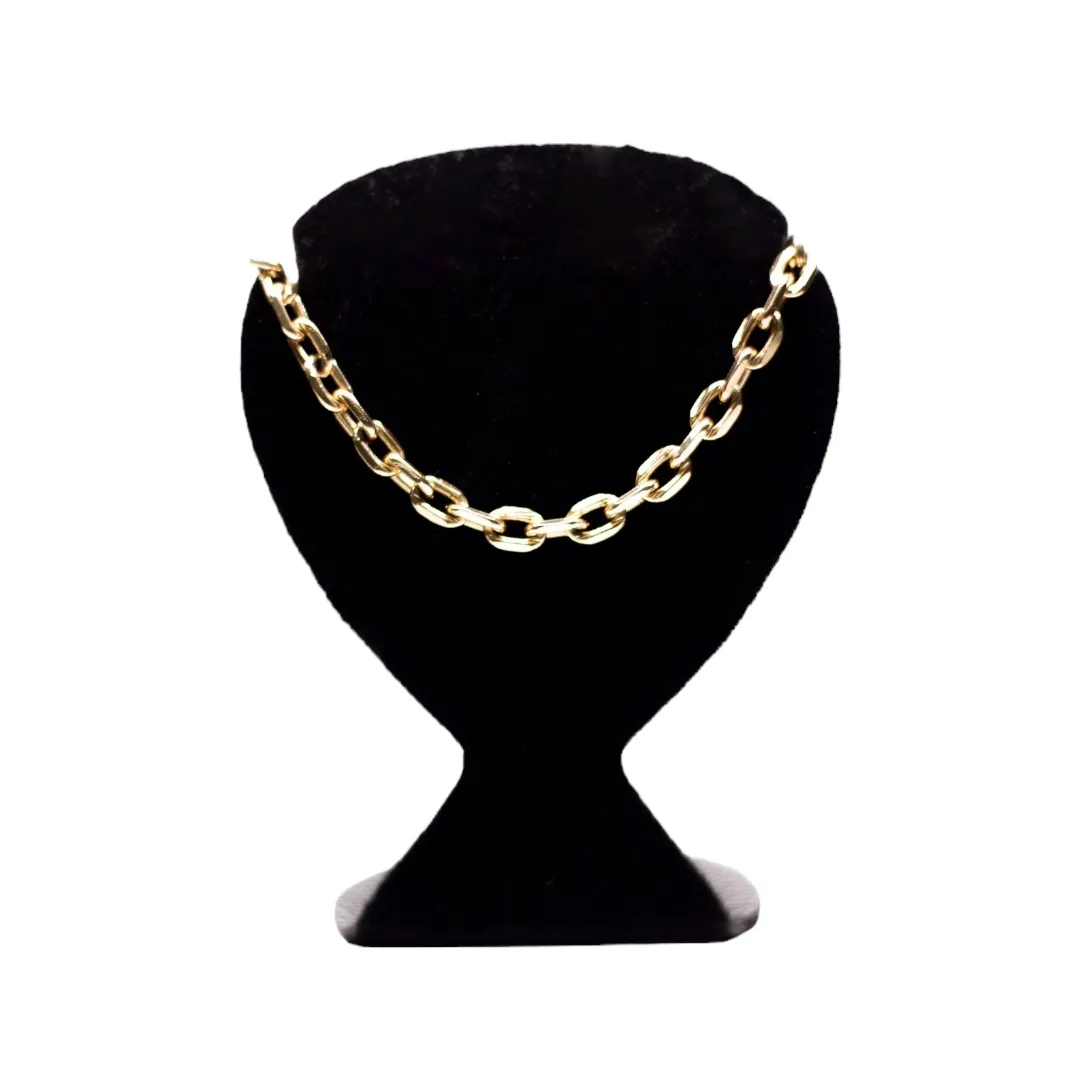 CHOKER CARTHIE CADIADINHO GRANDE COM EXTESNOR - BANHADO A OURO 18K