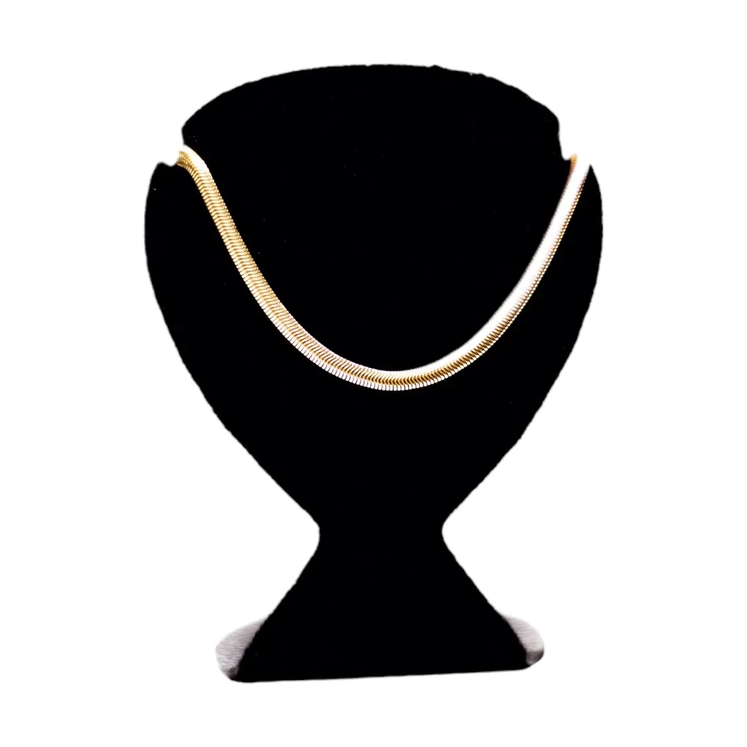 CHOKER RABO DE RATO MÉDIO COM EXTENSOR - BANHADO A OURO 18K