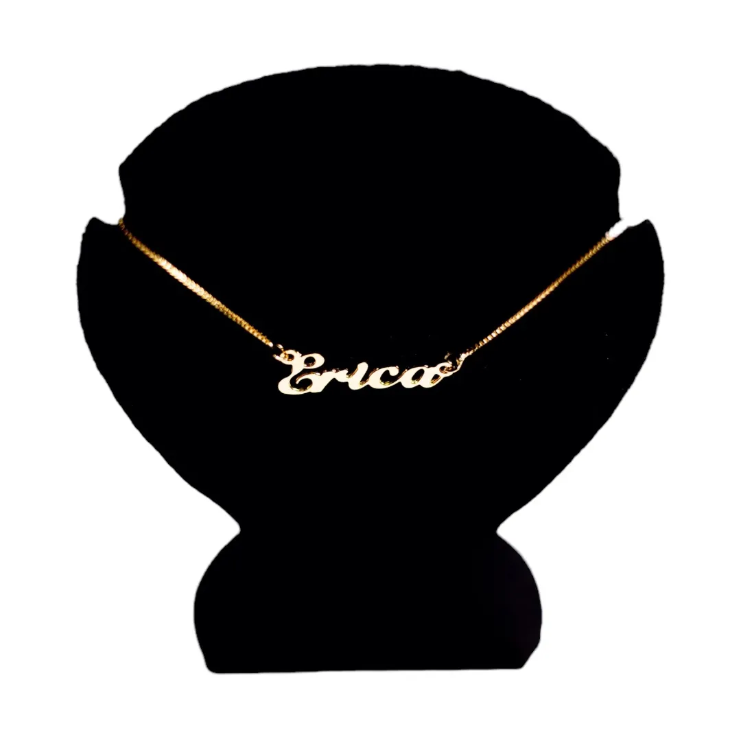 CORRENTE PERSONALIZADA NOME SIMPLES ERICA - BANHADO A OURO 18K