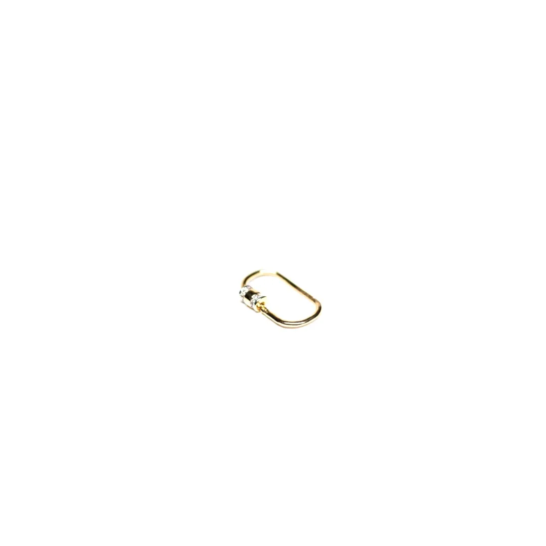 PINGENTE ARO OVAL PARA PINGENTES- BANHADO A OURO 18K