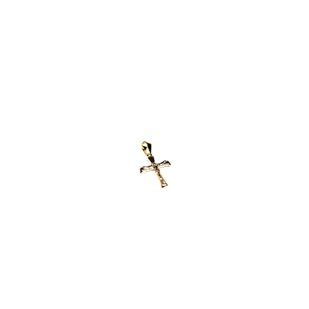 PINGENTE CRUCIFIXO COM ROSTO JESUS CRISTO- BANHADO A OURO 18K