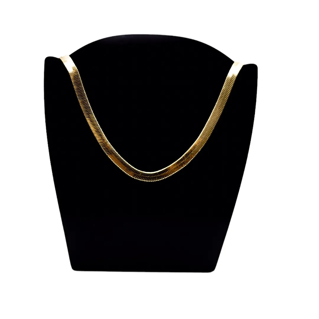 CHOKER FITA MÉDIA COM EXTENSOR - BANHADO A OURO 18K