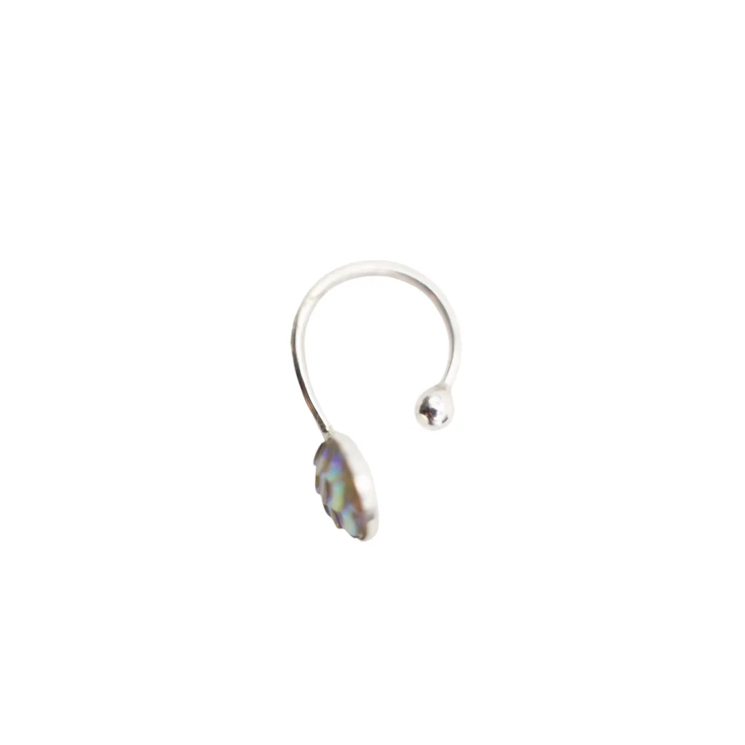 PIERCING FAKE ESCAMA DE SEREIA FRUTA-COR -PRATA 925