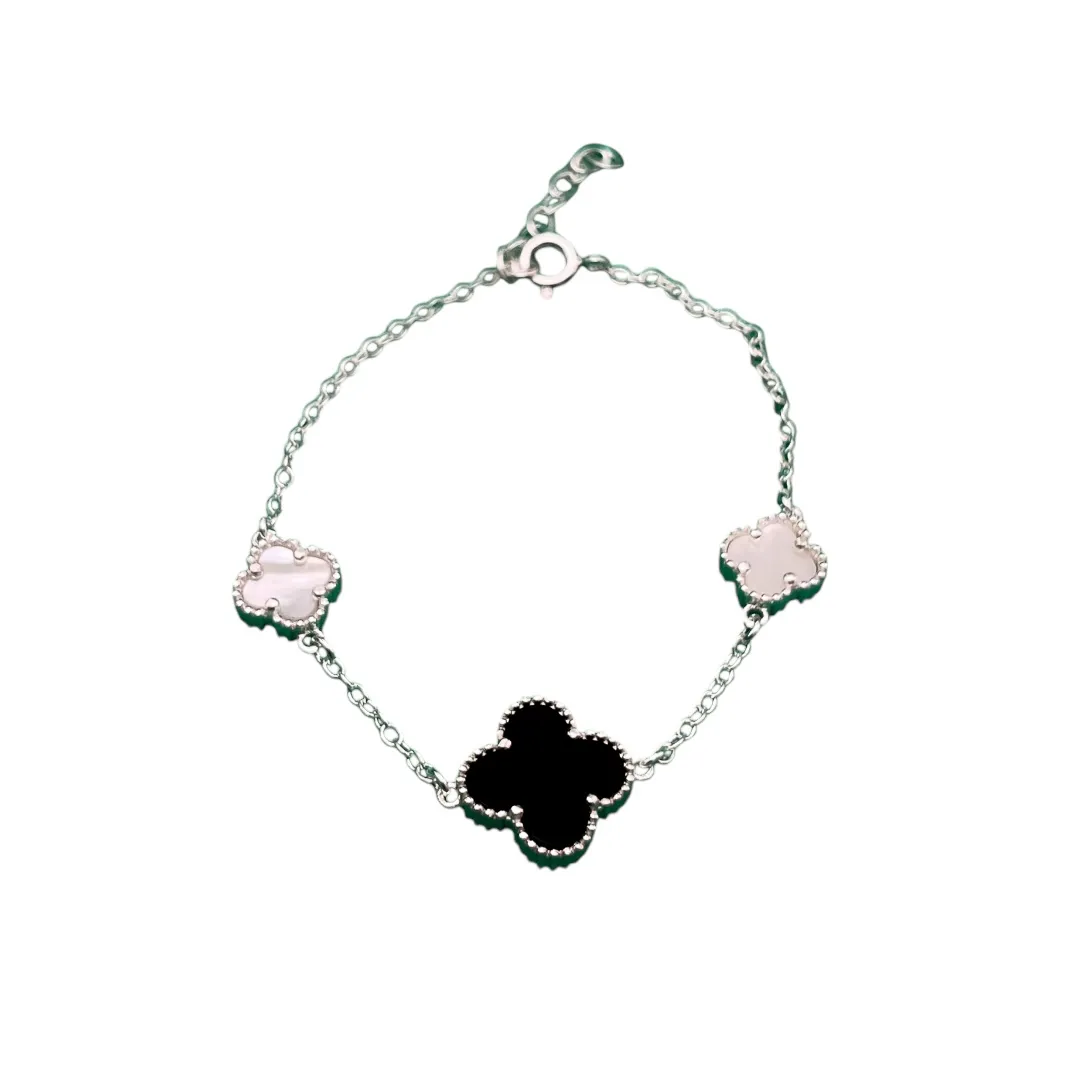 PULSEIRA INSPIRAÇÃO 3 TREVOS BICOLOR -PRATA 925