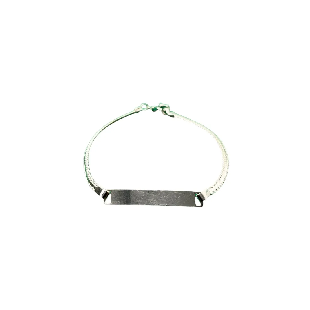 PULSEIRA FEMININA PLACA LAMINADA- PRATA 925