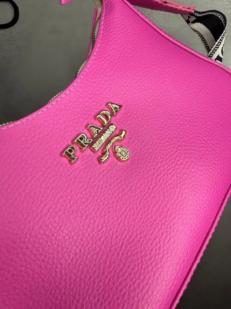 BOLSA REPLICA PRADA COURO SINTETICO PINK ACOMPANHA ALÇA TRANVESAL