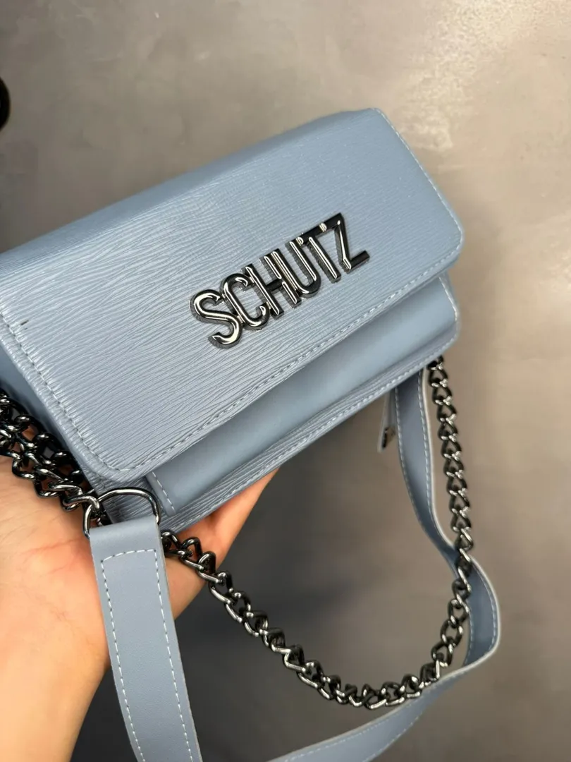 BOLSA REPLICA SCHUTZ AZUL CLARO PEQUENA C/ ALÇA- BOLSA